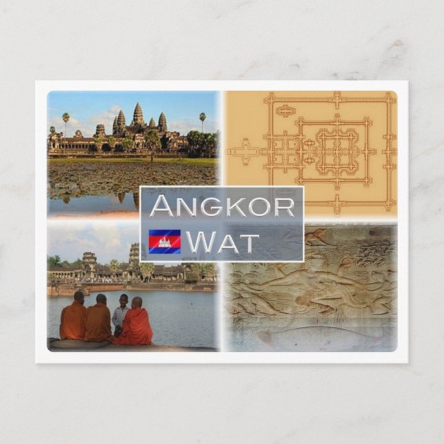 KH Kambodscha - Angkor Wat - Postkarte (Vorderseite)