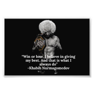 Khabib-Zitatposter Fotodruck