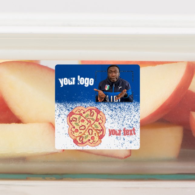 Khaby Lame Pizza Sticker (Befestigt)