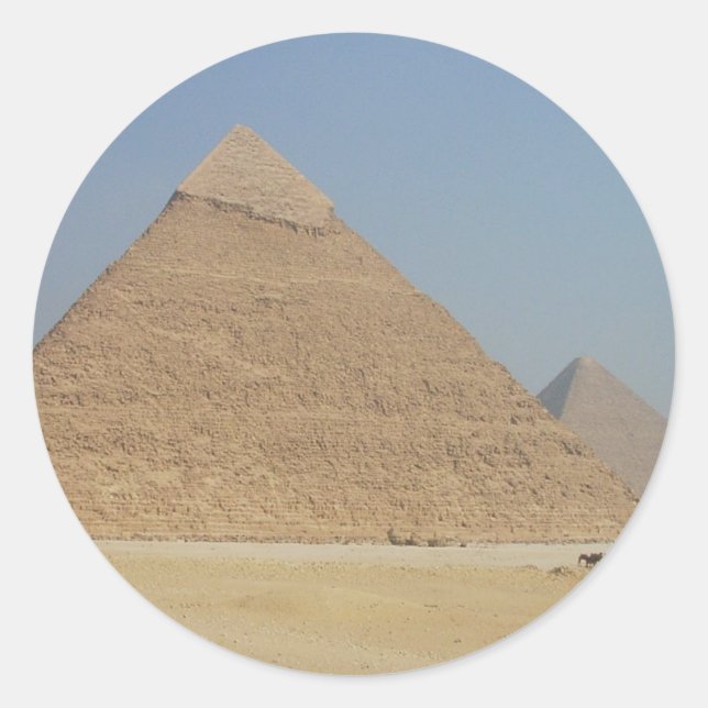 Khafre-Pyramide Runder Aufkleber (Vorderseite)