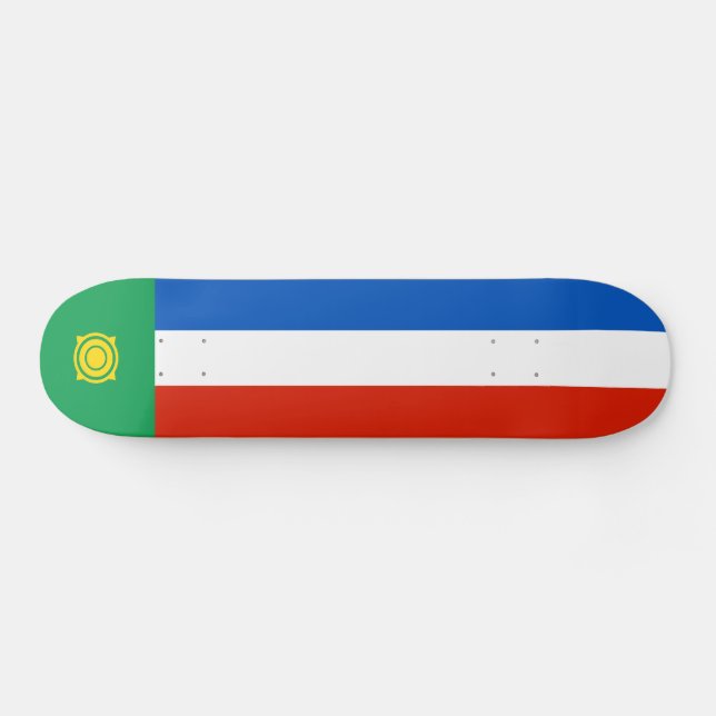 Khakassia Flag Skateboard (Horizontal)