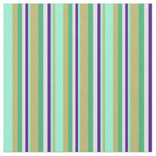 Khaki, Aquamarine, Indigo, Lavender & Sea Green Stoff