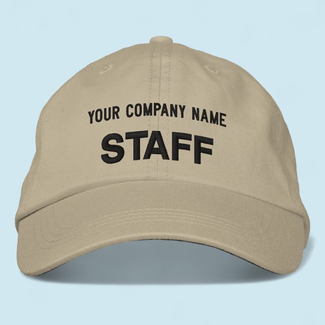 Khaki bestickte Mitarbeiter mit angepasster Baseba Baseballkappe (MISOOK Khaki Embroidered Staff Baseball Cap)