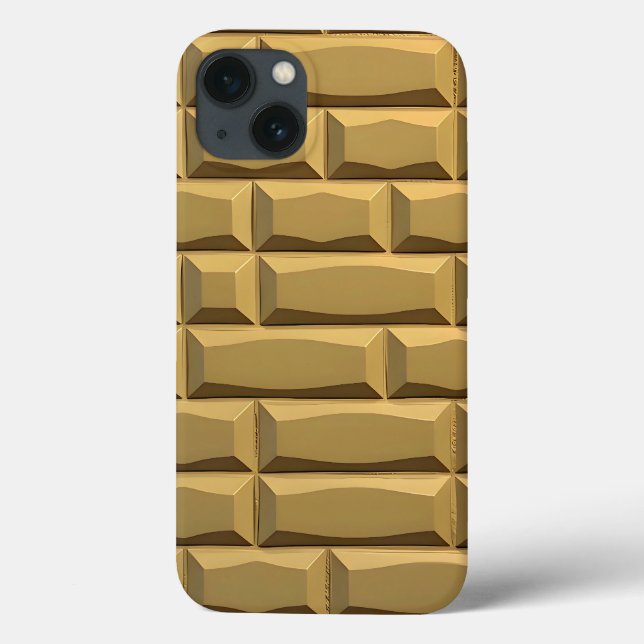 Khaki Brick Texture iPhone Case Stylish Look (Rückseite)