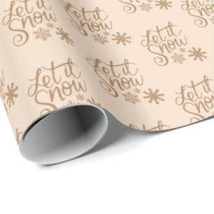 Khaki Brown  Schnee Weihnachtswrapper Geschenkpapier