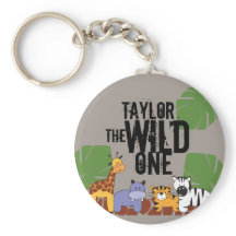 Khaki Brown Wild One Safari Tiere Personalisiert