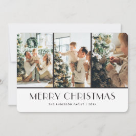 Khaki Buffalo Kariert Foto Collage Weihnachtskarte Feiertagskarte