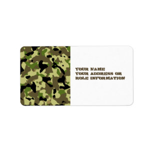 Khaki Commando Game Adhesive Labels Adressaufkleber