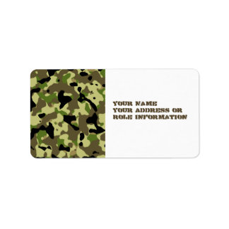 Khaki Commando Game Adhesive Labels Adressaufkleber