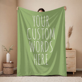 Khaki Custom Birthday Text Blanket Gift for Moms Fleecedecke