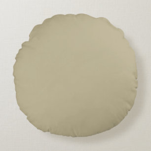 Khaki, einfarbig, Kissen, modern, einfach Rundes Kissen