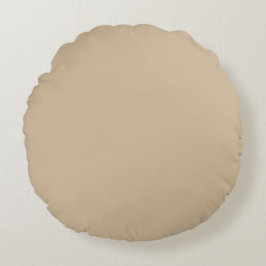 Khaki Einheitsfarbe, Kissen, Einfach, Modern, Neut Rundes Kissen