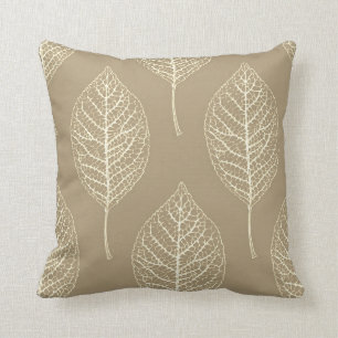 Khaki Green Botanical Leaf Pattern Kissen