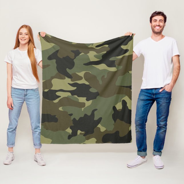 Khaki Green Camouflage Militärische Vlies-Decken Fleecedecke (Beispiel)
