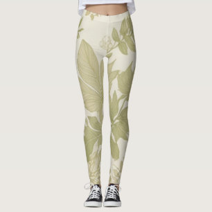 Khaki Green Öko-Friendly Botanical Greenerenerity Leggings