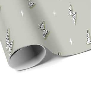 Khaki-grüne Blitz-Elektrik einfach Geschenkpapier