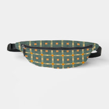 Khaki kariert tartan Fanny Pack