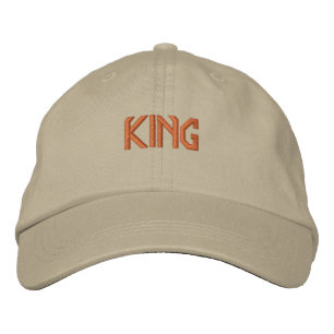 Khaki KING Text Baseball gut attraktiv-Hat Mein Bestickte Baseballkappe