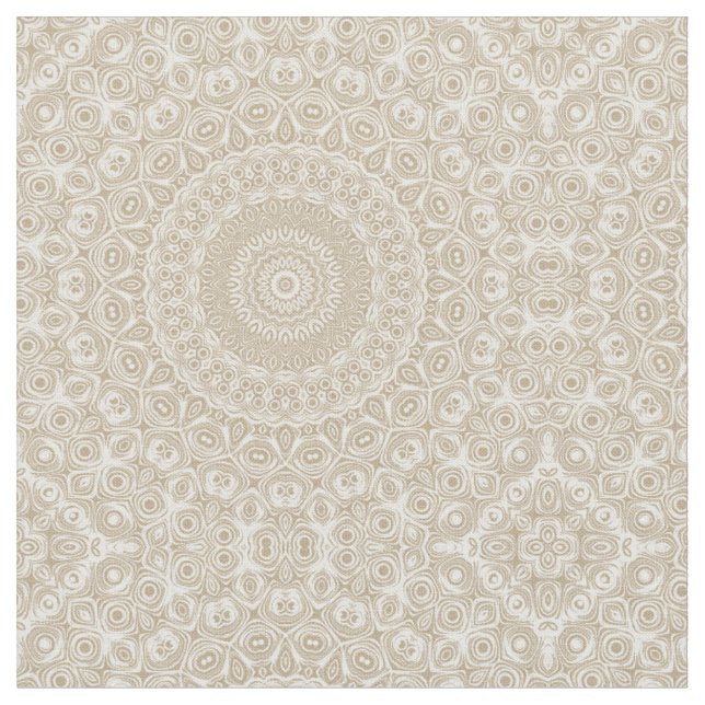 Khaki Mandala Geometric Pattern Stoff (Nahaufnahme)