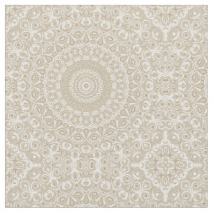 Khaki Mandala Geometrisches Muster Stoff