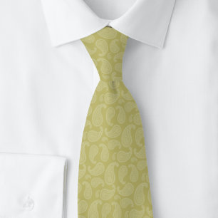 Khaki Paisley Krawatte