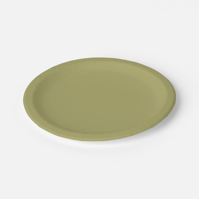 Khaki Pappteller (Schrägansicht)