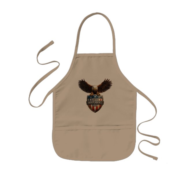 Khaki patriotischer Adler Schild Schürze (Vorne)