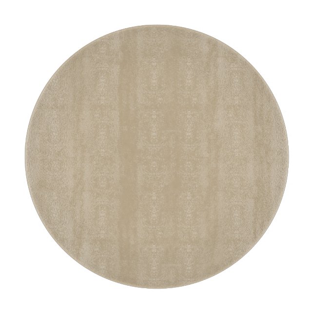 Khaki Round Glass Cutting Board Schneidebrett (Vorderseite)