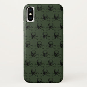 Khaki Skull Halloween Personalisierter Name Case-Mate iPhone Hülle