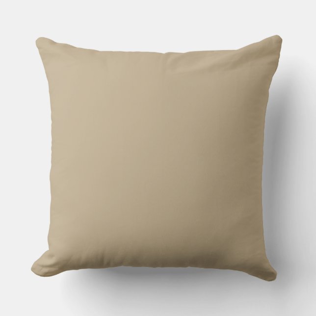 Khaki Solid Color Background Kissen (Vorderseite)