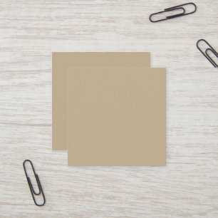 Khaki Square Business Card Quadratische Visitenkarte