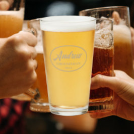 Khaki Stylized Name Wedding Trauzeuge Glas