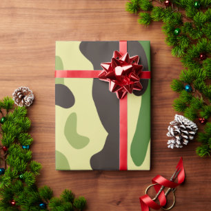 Khaki-Tarnmuster Geschenkpapier