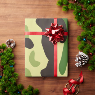 Khaki-Tarnmuster Geschenkpapier