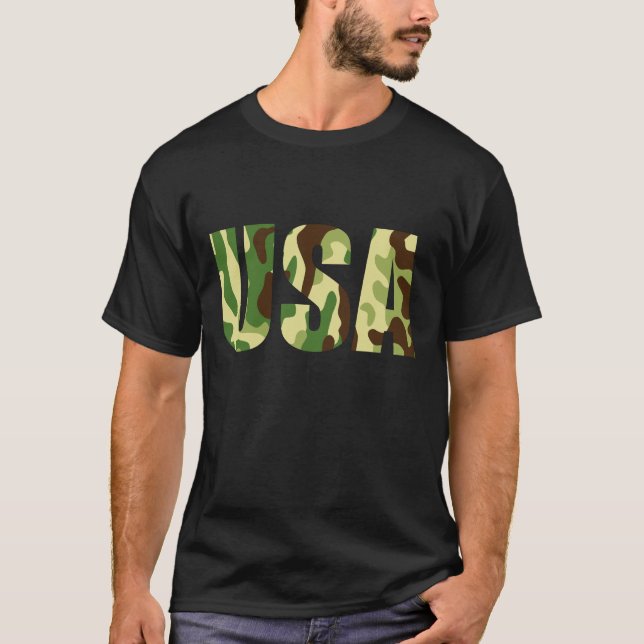 Khaki-Tarnschild T-Shirt (Vorderseite)