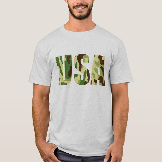 Khaki-Tarnschild T-Shirt (Vorderseite)