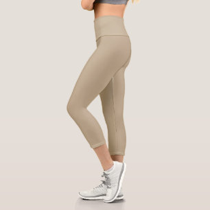 Khaki Yoga  Capri Leggings
