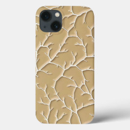 Khaki-Zweig-Muster-iPhone-Hülle mit Textur Case-Mate iPhone Hülle