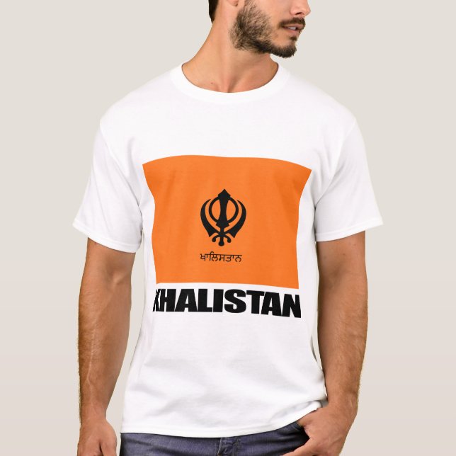 Khalistan Flag Apparel T-Shirt (Vorderseite)
