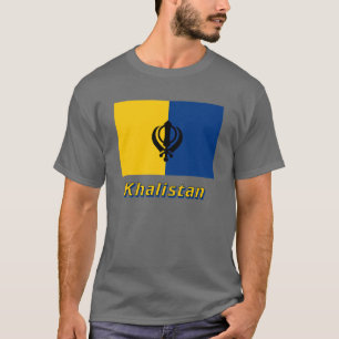 Khalistan Flagge mit Namen T-Shirt