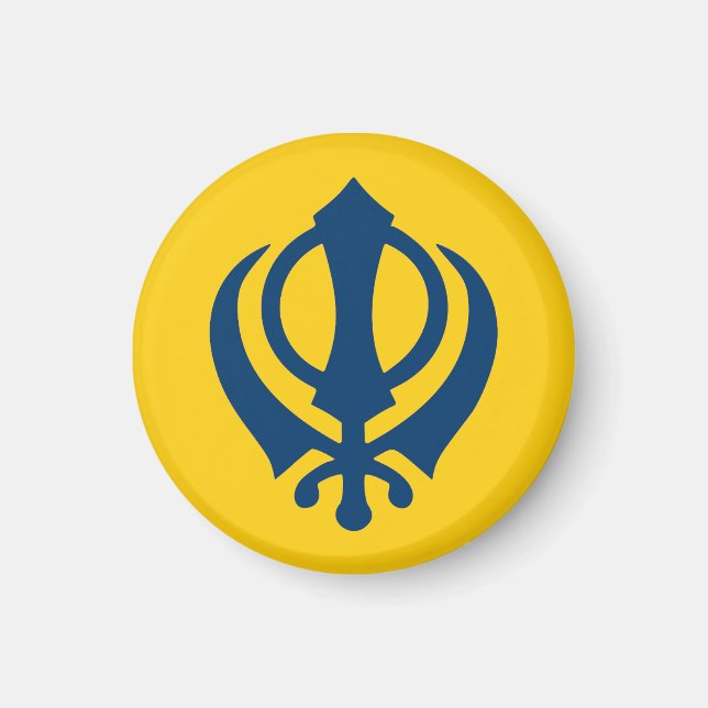 Khalistan-Flagge (vorgeschlagen) Magnet (Vorne)