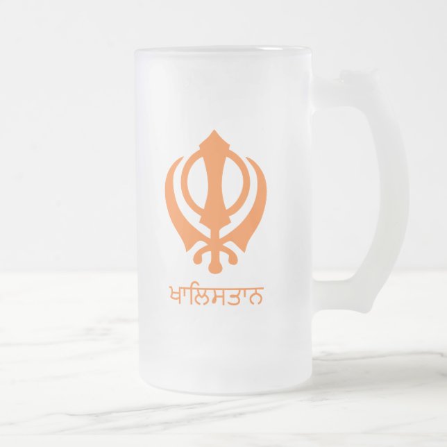 Khalistan Mattglas Bierglas (Rechts)