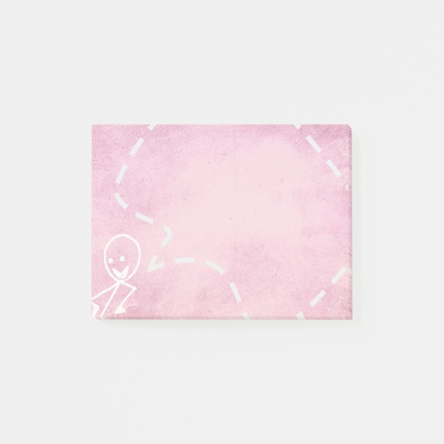 Khalle für die Bürofamilie Pink Funny Post-it Klebezettel (Vorderseite)