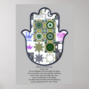 Khamsa-Hand-Poster-Design 1 Mieter Hochwertig Poster