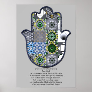 Khamsa Hand Poster Design 2 Besitzer Hochwertig