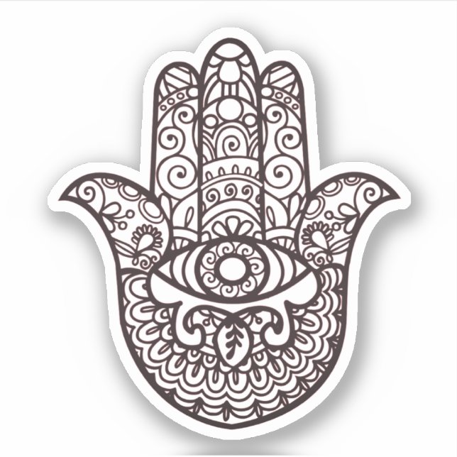 Khamsa Hand Viel Glück Aufkleber (Vorderseite)