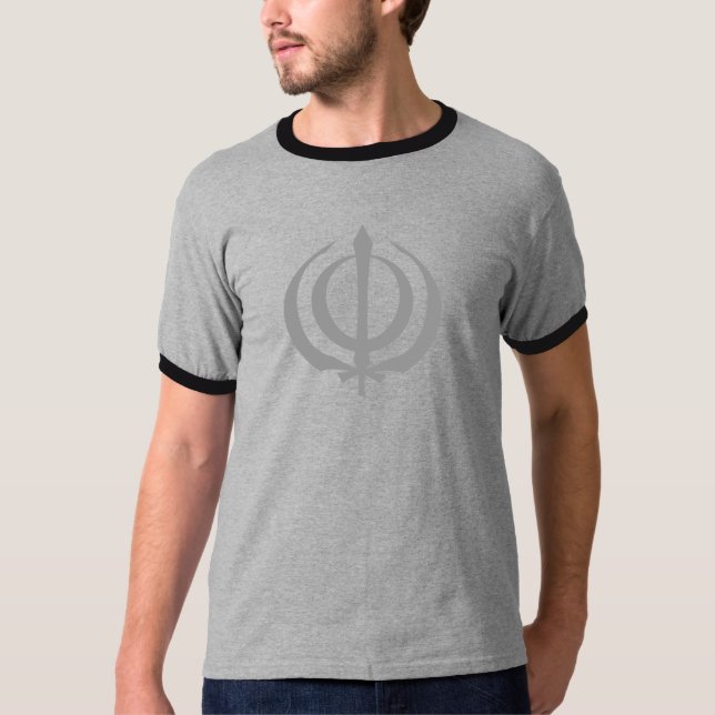 Khanda-Grau T-Shirt (Vorderseite)