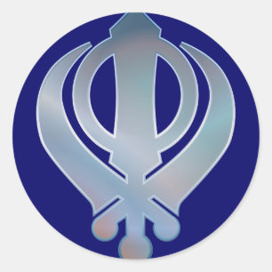 Khanda Runder Aufkleber
