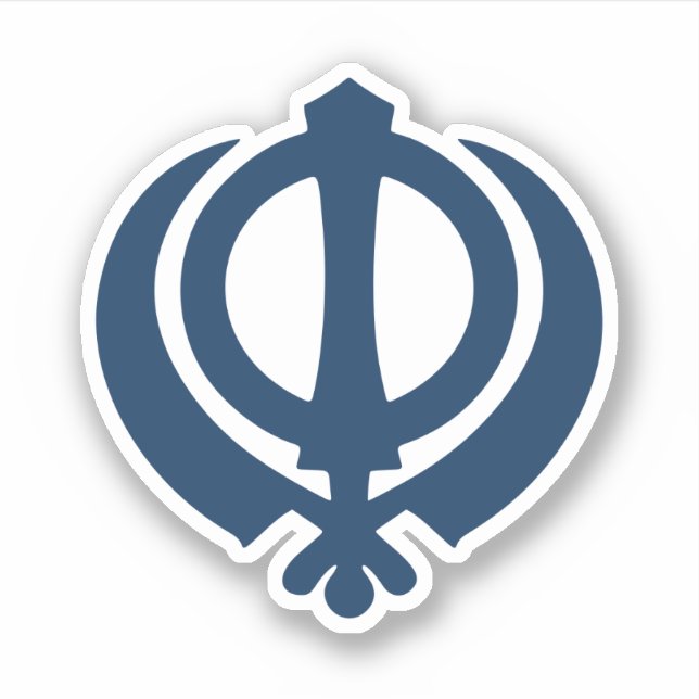 Khanda-Symbol (Sikh) Aufkleber (Vorderseite)