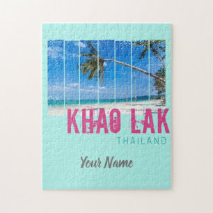 Khao Lak Phang-Nga Thailand Vintag Beach Souvenir Puzzle
